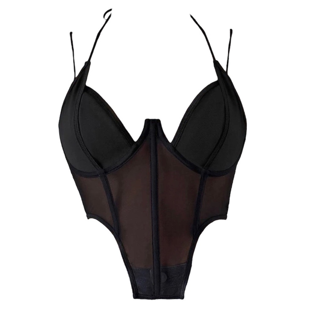 Modern black corset